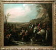 Halte de grenadiers à cheval de la Maison du Roi. Assis au centre, M. de Creil, leur commandant; au fond, la tranchée de Philippsbourg (juin 1734), image 5/5