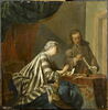Une femme occupée à cacheter une lettre, image 1/6
