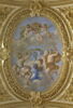 Plafond : Salon de la paix : au centre de la voûte: Allégorie du traite des Pyrénées ou La Paix fruit de la Guerre, image 2/11