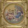 Plafond : Salle des Saisons - au centre de la voûte, composition circulaire: Apollon et Diane. A la voûte au dessus de la corniche, du sud vers le nord : Le Printems, image 1/8