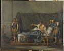L'Empereur Sévère reproche à Caracalla, son fils, d'avoir voulu l'assassiner, dit aussi : Septime Sévère et Caracalla., image 1/3