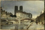 Notre-Dame de Paris vue du quai Saint-Michel avec le Petit Pont, image 3/3