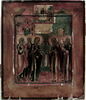 L'Apparition de la Vierge accompagnée des saints apôtres Pierre et Jean, à saint Serge de Radonège (1322-1392) et à son disciple Nikon, image 3/3