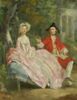 Conversation dans un parc, dit auparavant Portrait de Thomas Gainsborough et de sa femme, Margaret Burr (1728-1798), et parfois aussi Portrait de Thomas Sandby (1721-1798), dessinateur et architecte) et de sa femme, ou Portrait de Paul Sandby (1725-1809, aquarelliste et graveur) et de sa femme., image 4/5