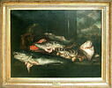 Nature morte aux poissons, avec bord de mer et pêcheurs à l'arrière-plan, image 4/4