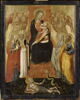 La Vierge et l'Enfant entourés de quatre anges et quatre saints (à gauche, sainte Marie-Madeleine et saint Nicolas de Bari, à droite sainte Élisabeth de Hongrie et saint Pierre) ; au premier plan, Ève couchée avec le serpent., image 4/4