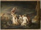 Héro et Léandre : Léandre noyé retrouvé par les Néréides, d'après Fetti, image 1/3