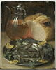 Nature morte au flacon de vin et aux petits poissons, image 1/4