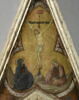 La Vierge et l'Enfant ; dans le médaillon trilobé à l'intérieur du gâble, Le Calvaire, image 4/9