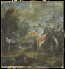 Porc-épic et deux oiseaux échassiers, image 1/3