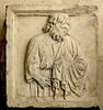 Prophète ou apôtre  barbu, visage de profil à droite, tête inclinée vers la gauche, tenant un livre, image 3/6