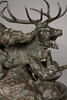 Cerf dix cors terrassé par deux lévriers d'Ecosse, image 8/10
