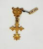 Croix de chapelet et coeur en or, image 1/2