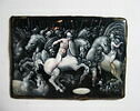 Plaque : Combat de cavaliers, d'un ensemble de deux (OA 965), image 1/3