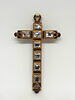 Croix en argent doré et huit pavés de cristal de roche, image 1/5