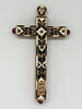 Croix en argent doré et huit pavés de cristal de roche, image 2/5