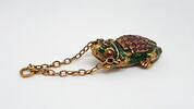 Pendentif : crapaud en or émaillé et rubis, image 2/3