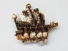 Pendentif : vaisseau en or émaillé et perles, image 1/3