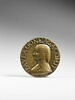 Médaille : Paola Gonzaga / deux femmes au métier à tisser, image 1/2