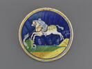 Plaque ou disque circulaire : saint Georges terrassant le dragon, image 1/3