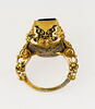 Bague en or émaillé avec émeraude, image 3/7