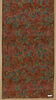 Tissu de laine à gros point, imitant la tapisserie, décoré de fleurs et feuillages, à dominante bleu-vert, image 3/6