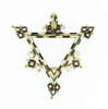 Pendentif : cadre triangulaire en or émaillé, image 1/2