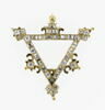 Pendentif : cadre triangulaire en or émaillé, image 2/2
