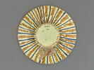 Assiette : fleurs et branchages dans un écu, image 2/2