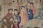 Tapisserie : Légende de saint Julien, il ressuscite un enfant lors d'une procession mortuaire ?, image 4/9