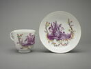 Tasse et soucoupe à personnages et putti sur fond blanc, image 1/8