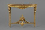 Console d'applique de bois sculpté et doré de Style Louis XVI, image 1/6