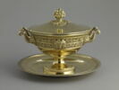 Coupe couverte de vermeil, avec son plateau (bouillon), image 3/18