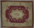 Tapis ras rectangulaire à médaillon central, image 1/3