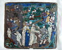 Plaque : La Montée au Calvaire dans un grand paysage, d'un ensemble de douze plaques, image 2/3