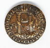 Médaille : Charles Quint et le prince Philippe II / deux colonnes sur des flots entourées du collier de la Toison d'Or, image 2/2