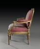 Fauteuil à la reine et à châssis, d'une suite de six fauteuils et un canapé ( avec le OA 10290, OA 10291, OA 10292, OA 10294, OA 10295 et OA 10296), image 3/5