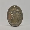 Médaille ovale : Louis XIII enfant et Marie de Médicis en Minerve, image 2/2