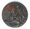 Médaille : le duc d'Epernon (1554-1642) / lion assis tourné vers une furie, image 2/2