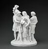 Groupe en biscuit de porcelaine : Les adieux d'Hector et d'Andromaque, image 1/9