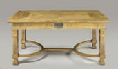 Table en marqueterie de bois exotiques, image 1/2