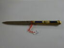 Couteau à lame d'acier, manche en or émaillé, image 3/8