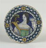 Grand plat rond : buste féminin, image 1/2