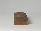 Boîte de toilette rectangulaire armoriée en bois sculpté, image 9/11