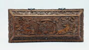 Boîte de toilette rectangulaire armoriée en bois sculpté, image 4/11