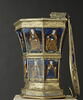 Seau à eau bénite, bénitier à six facettes : Saints et Crucifixion, image 4/6