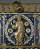 Châsse : Crucifixion entre deux apôtres ; Christ en majesté parmi quatre apôtres, image 8/8
