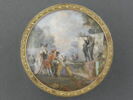 Bonbonnière ronde : comédiens dans un parc, image 2/4