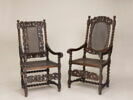 Fauteuil à dossier et assise en cannage, image 2/6