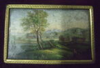 Tableautin rectangulaire en mosaique : paysage avec ruines, image 2/2